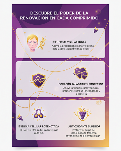 Resveratrol VELTOK + Niacinamida NAD+ Único