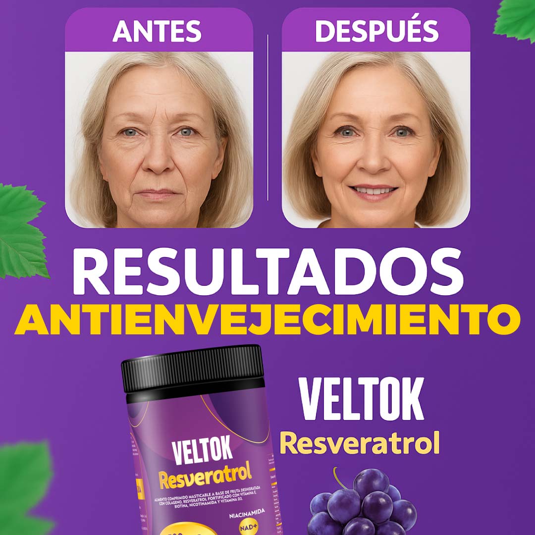 Resveratrol VELTOK + Niacinamida NAD+ Único